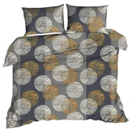 Pościel - Komplet pościeli 160x200 KORA 100% BAWEŁNA wełniane kule geometryczne szary - miniaturka - grafika 1