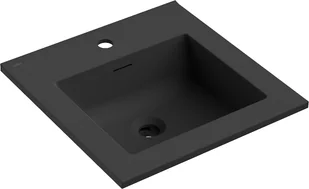 Mexen Otis umywalka wpuszczana w blat 46 x 46,5 cm, czarna mat - 25184571 - Umywalki - miniaturka - grafika 1