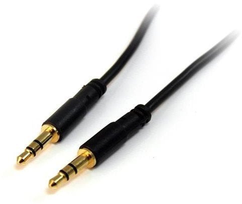 StarTech.com MU10MMS 3,5 mm Aux-Kabel 3m, schlank, St/St, Audiokabel, Kopfhorerkabel , 3,5mm Klinkenkabel - Audiokabel - mini-phone stereo 3.5 mm mannlich zu mini-phone stereo 3.5 mm mannlich - 3 m - Schwarz - fur P/N: KITBXAVHDPEU, KITBXAVHDPNA, K