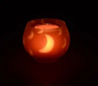 Świeczniki - Lampka TEALIGHT podgrzewacz świecznik KSIEZYC czerwona - miniaturka - grafika 1