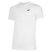 Koszulki męskie - 4F Koszulka męska, Biały, L - miniaturka - grafika 1