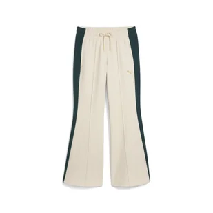 Damskie Spodnie PUMA T7 FLARED PANTS 63213887 – Beżowy - Spodnie damskie - miniaturka - grafika 1