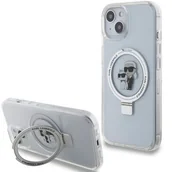 Etui i futerały do telefonów - Etui KARL LAGERFELD Ring Stand Karl&Choupettte MagSafe do Apple iPhone 13/14/15 Biały - miniaturka - grafika 1