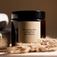 Świece - Laboratorium Dobrego Nastroju, Świeca Sojowa: Bergamotka-Grejpfrut-Geranium, 120 ml - miniaturka - grafika 1