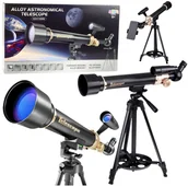 Teleskopy - Teleskop Astronomiczny Edukacyjny Aluminiowy Akcesoria Statyw 1.35 M - miniaturka - grafika 1