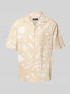 Koszule męskie - Koszula lniana o kroju tailored fit z rękawem o dł. 1/2 - miniaturka - grafika 1