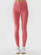 Spodnie sportowe damskie - 4F Legginsy sportowe w kolorze różowym - miniaturka - grafika 1