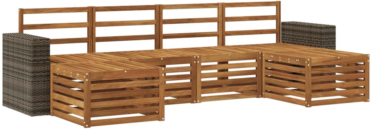 vidaXL Zestawy sof 6 pcs naturalny Lite Drewno Akacji 3384695