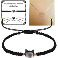 Bransoletki - TALIZMAN Bransoletka Szczęścia z MASY PERŁOWEJ Amulet BRANSOLETKA KOT - miniaturka - grafika 1