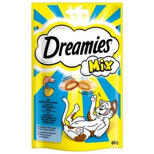 Dreamies Mix 6 x 60 g Ser i łosoś - Przysmaki dla kotów - miniaturka - grafika 1