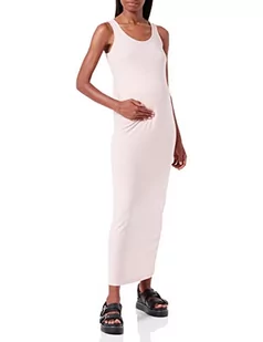MAMALICIOUS Damska sukienka Mlemma S/L Maxi Dress Plain A, Skóra brzoskwiniowa, XL - Sukienki - miniaturka - grafika 1