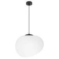 Lampy sufitowe - Wisząca lampa nad stół Stones 31-35141 Candellux owalna czarna biała - miniaturka - grafika 1