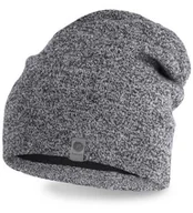 Czapki męskie - PaMaMi, Czapka męska zimowa, jasnoszara - miniaturka - grafika 1