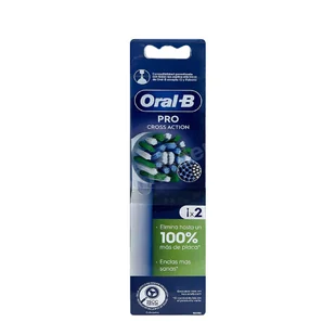 ORAL-B PRO Cross Action White EB50RX-2 końcówki do szczoteczki elektrycznej ORAL-B 2 sztuki - Końcówki do szczoteczek elektrycznych - miniaturka - grafika 1