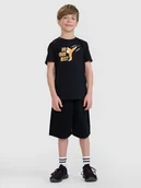 Spodnie i spodenki dla chłopców - 4F Spodenki dresowe chłopięce - czarne 122 (6-7 lat) - miniaturka - grafika 1