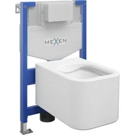Stelaże i zestawy podtynkowe do WC - Mexen zestaw podtynkowy WC stelaż Fenix XS-F z miską WC Elis, biały - miniaturka - grafika 1