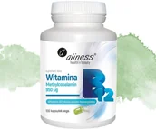 Witaminy i minerały - WITAMINA B12 (metylokobalamina) ALINESS 100 kapsułek - miniaturka - grafika 1