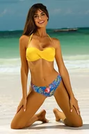 Stroje kąpielowe - Dwuczęściowy kostium kąpielowy Mauricius żółto-niebieski 85B - miniaturka - grafika 1
