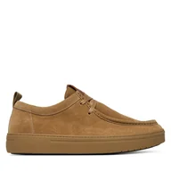 Półbuty męskie - Półbuty Tommy Hilfiger Modern Light Suede Moc Toe Shoe FM0FM05501 Brązowy - miniaturka - grafika 1