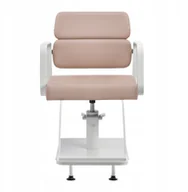 Fotele fryzjerskie - Gabbiano fotel fryzjerski Porto biało Beżowy - miniaturka - grafika 1