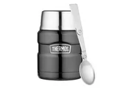 Termosy - Thermos Termos obiadowy z łyżką, King, grafitowy, 470 ml - miniaturka - grafika 1