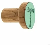 Wieszaki i stojaki - Wieszak ścienny Alfabet Drewniany Miętowy Emaliowany - Olej Bezbarwny Półmat - miniaturka - grafika 1