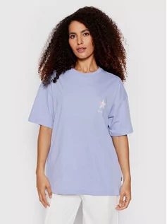 Koszulki i topy damskie - Converse T-Shirt 10023207-A02 Fioletowy Loose Fit - grafika 1