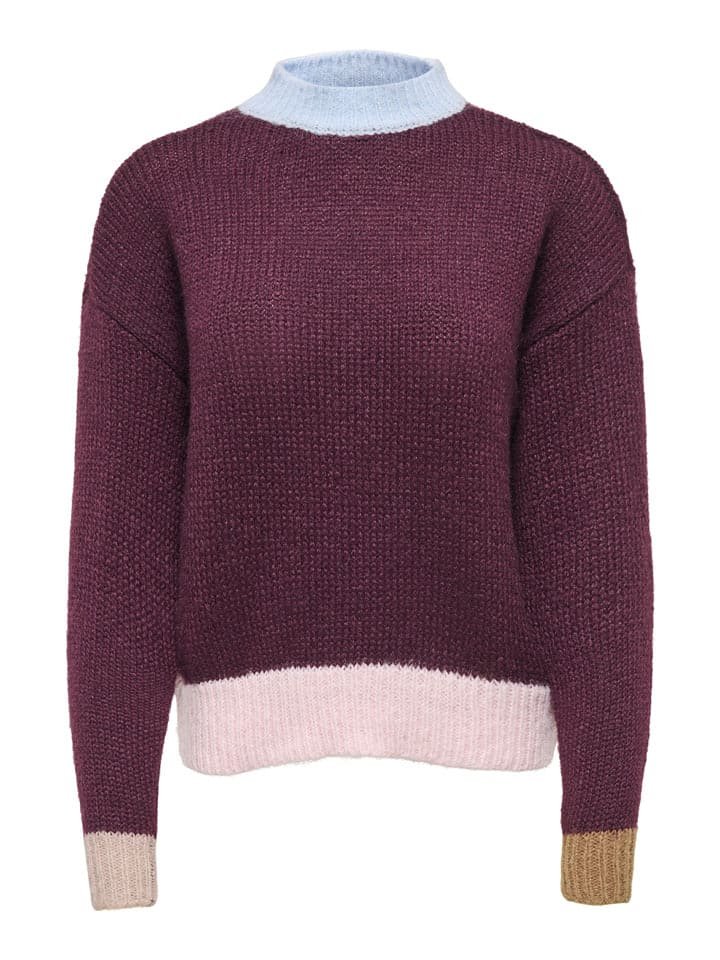 ONLY Sweter w kolorze bordowym