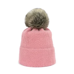 Czapka Soft Fluff Różowa (Rozmiar Uniwersalny) - Czapki damskie - miniaturka - grafika 1