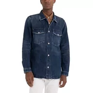 Kurtki męskie - Replay Męska kurtka dżinsowa MV867, 007 ciemnoniebieska, XL, 007 Dark Blue, XL - miniaturka - grafika 1