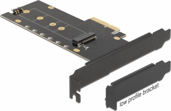 Kontroler Delock DeLOCK PCIe x4 K 1x in NVM M.2 Key M - with heat sink + RGB LED 89013