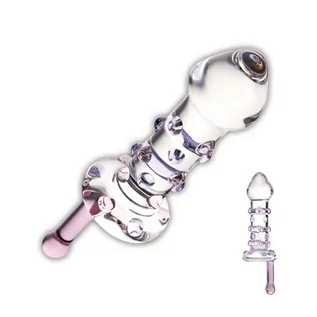 Sztuczne penisy - Glas Cottelli Collection Lingerie Candy Land Juicer Glass Dildo GL006A - grafika 1