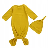 Śpiochy dla niemowląt - Body Kokon Niemowlęce Wiązane Od Dołu + Czapka - miniaturka - grafika 1