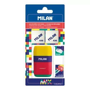 MILAN Temperówko-gumka Compact mix +2 gumki 430 - Artykuły biurowe - miniaturka - grafika 2