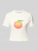 Koszulki i topy damskie - T-shirt o kroju regular fit z czystej bawełny model ‘KELLY LIFE’ - miniaturka - grafika 1