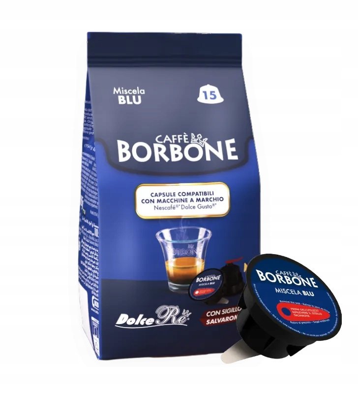 Kapsułki do Dolce Gusto Caffè Borbone BLUE Blend 15 szt. Dolce Re Intensywn