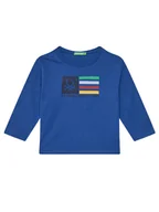 Bluzki damskie - United Colors Of Benetton Bluzka 3I1XG10F2 Niebieski Regular Fit - miniaturka - grafika 1