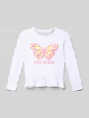 Koszulki dla dziewczynek - Bluza o kroju regular fit z długim rękawem z mieszanki bawełny z nadrukiem z logo - miniaturka - grafika 1