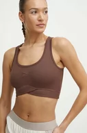 Koszulki sportowe damskie - Reebok top do jogi LUX Collection kolor brązowy 100075385 - miniaturka - grafika 1