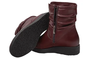 Botki AXEL Comfort 4092 H Rubinowe ocieplane na Haluksy Kosela Medic 9092 - Botki damskie - miniaturka - grafika 4