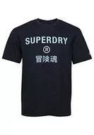 Koszulki męskie - Koszulka męska z nadrukiem Superdry, niebieski, XXL - miniaturka - grafika 1