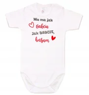 Body dla niemowląt - BODY NAPIS KR nadruk NIE MA JAK BABCIA r 98 KLEKLE - miniaturka - grafika 1