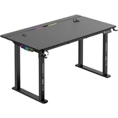 Biurka gamingowe - Biurko gamingowe COBRA Electra S CRF1421ELBKRGB Czarny - miniaturka - grafika 1