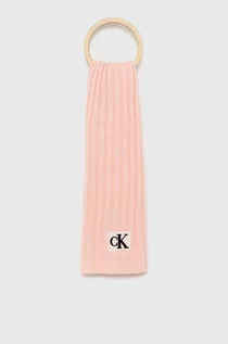 Szaliki i chustki dla dzieci - Calvin Klein Jeans szalik dziecięcy kolor różowy gładki - grafika 1