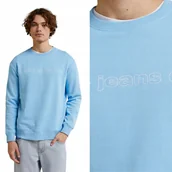 Bluzy męskie - Lee SEASONAL LOGO SWS Shasta Blue BŁĘKITNA BLUZA SUBTELNY HAFT REGULAR XL - miniaturka - grafika 1