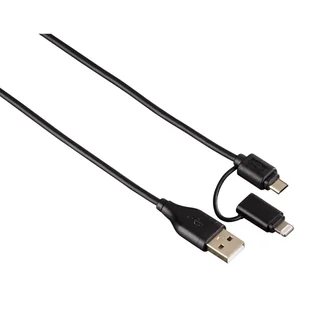 Kabel USB - microUSB/Lightning HAMA, 1.2 m - Kable USB - miniaturka - grafika 1