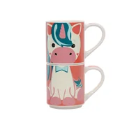 Kubki dla dzieci - Zestaw prezentowy: 2 kubki porcelanowe dla dziecka, 2 x 265 ml - miniaturka - grafika 1