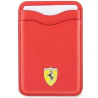 Etui i futerały do telefonów - Etui Ferrari Wallet Card Slot FEWCMRSIR - czerwone MagSafe Leather 2023 Collection - miniaturka - grafika 1