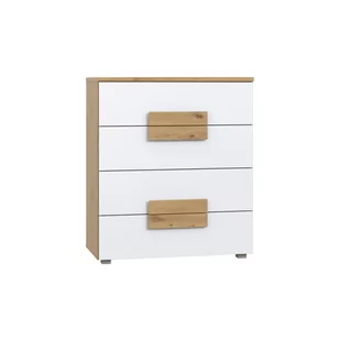 Komoda LBLK34-C804 Arkina Forte Dąb Artisan, Biały - Komody - miniaturka - grafika 1
