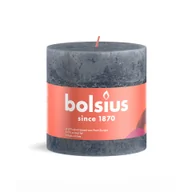 Świece - Bolsius Stub świeca łupkowa niebieska - Ø100 mm - Wysokość 10 cm - Niebieska - 62 godziny świecenia - miniaturka - grafika 1